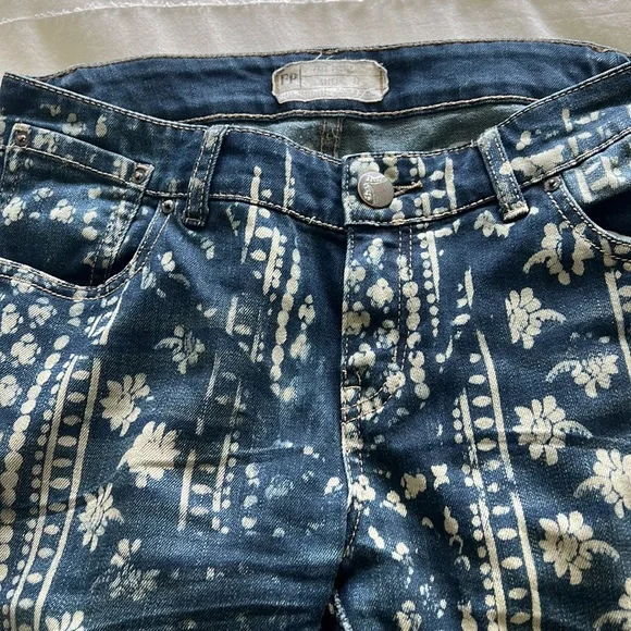 Free People Floral Print Bell Bottoms - Picture 3 of 4